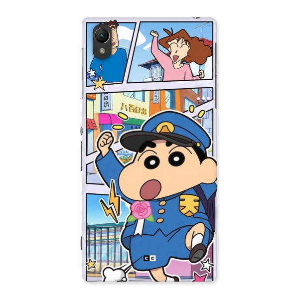 Officer Shinchan Back Case for Xperia Z1