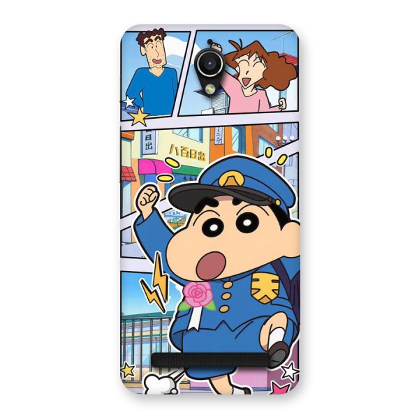 Officer Shinchan Back Case for Zenfone Go
