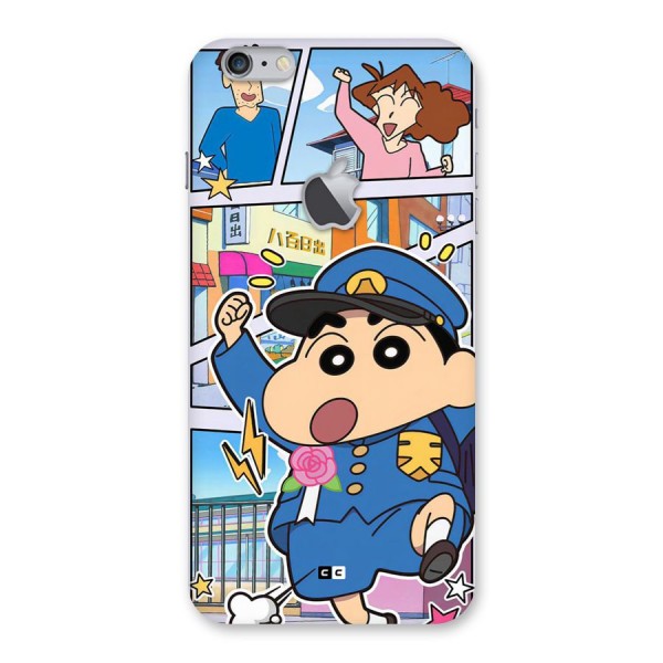 Officer Shinchan Back Case for iPhone 6 Plus 6S Plus Logo Cut