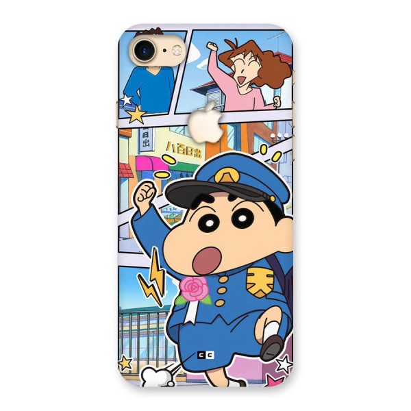Officer Shinchan Back Case for iPhone 7 Apple Cut