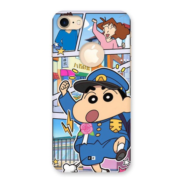 Officer Shinchan Back Case for iPhone 7 Logo Cut