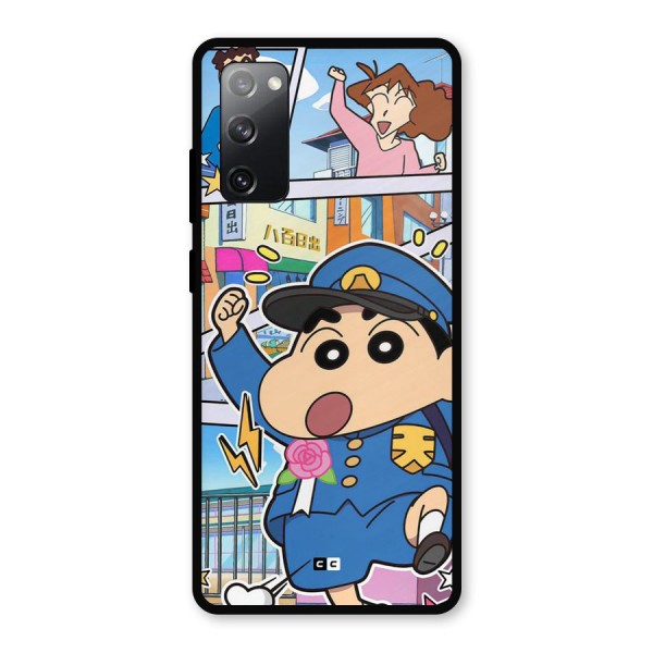 Officer Shinchan Metal Back Case for Galaxy S20 FE 5G
