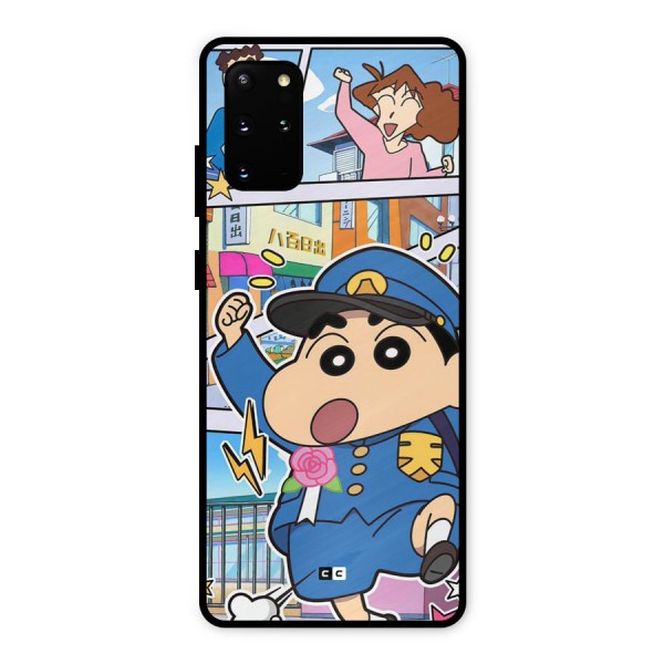 Officer Shinchan Metal Back Case for Galaxy S20 Plus