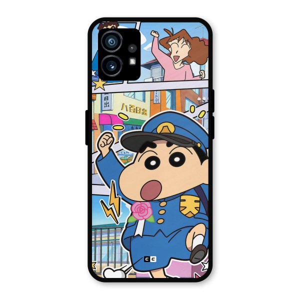 Officer Shinchan Metal Back Case for Nothing Phone 1