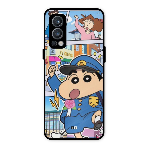 Officer Shinchan Metal Back Case for OnePlus Nord 2 5G