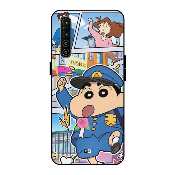 Officer Shinchan Metal Back Case for Realme XT