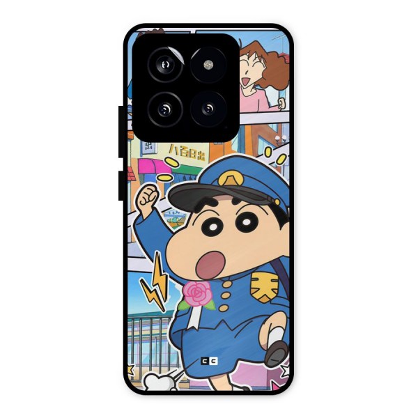 Officer Shinchan Metal Back Case for Xiaomi 14
