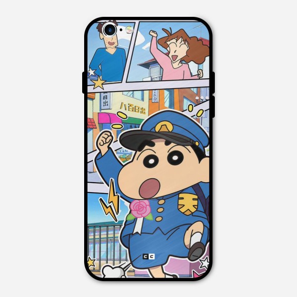 Officer Shinchan Metal Back Case for iPhone 6 6s