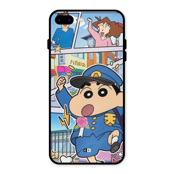 Officer Shinchan Metal Back Case for iPhone 8 Plus