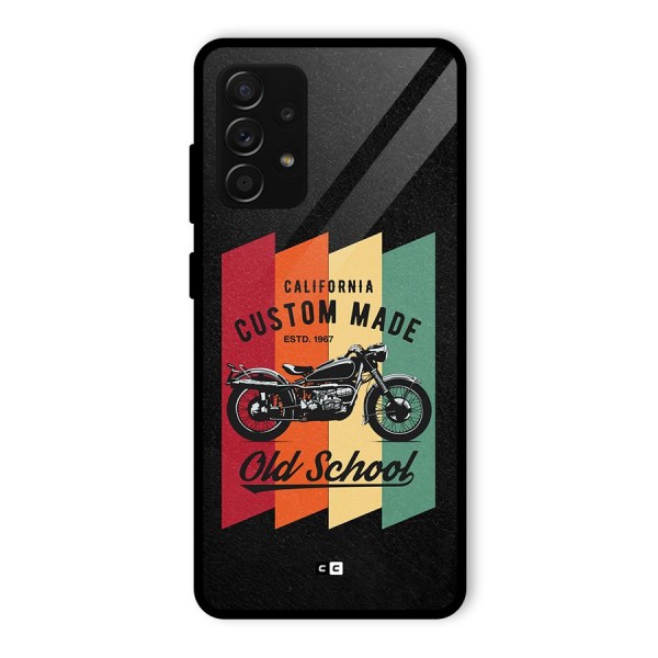 Old School Bike Glass Back Case for Galaxy A53 5G