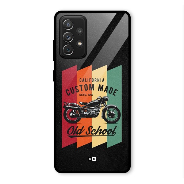 Old School Bike Glass Back Case for Galaxy A72