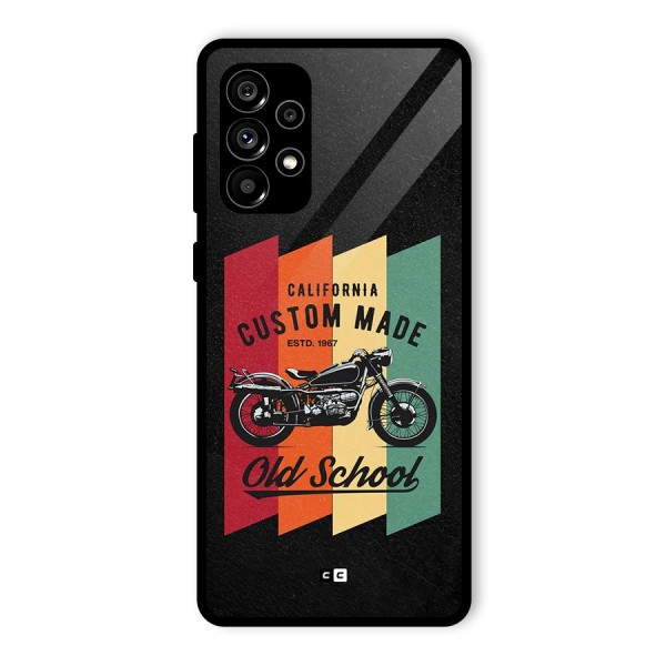Old School Bike Glass Back Case for Galaxy A73 5G