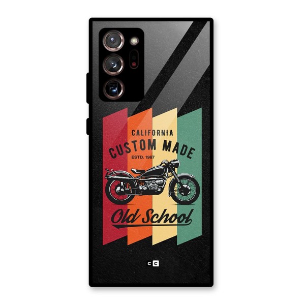 Old School Bike Glass Back Case for Galaxy Note 20 Ultra 5G