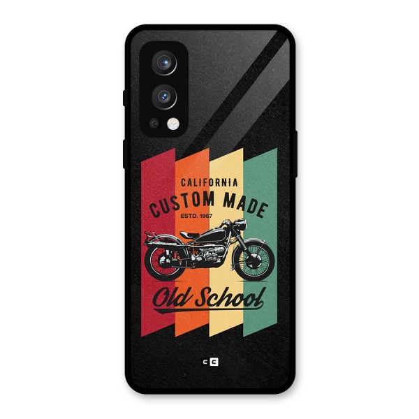 Old School Bike Glass Back Case for OnePlus Nord 2 5G