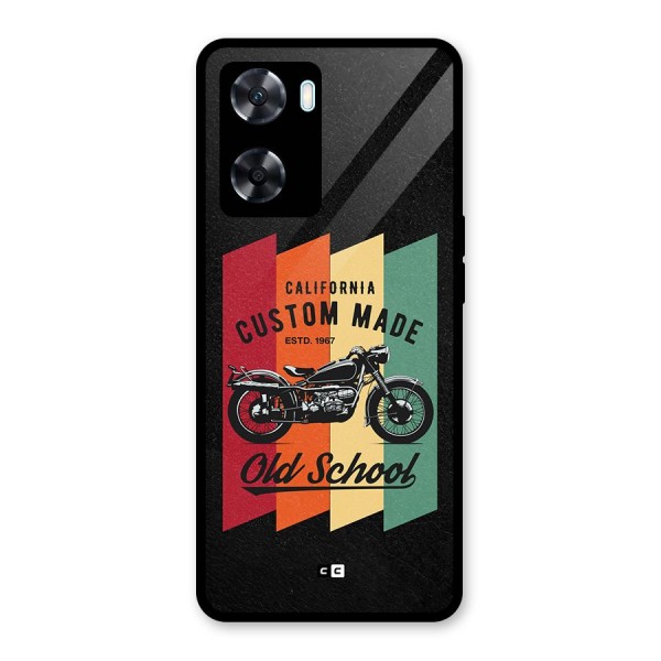 Old School Bike Glass Back Case for Oppo A77