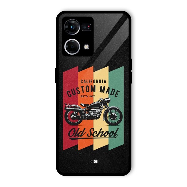 Old School Bike Glass Back Case for Oppo F21 Pro 4G