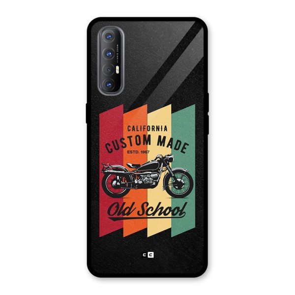 Old School Bike Glass Back Case for Oppo Reno3 Pro
