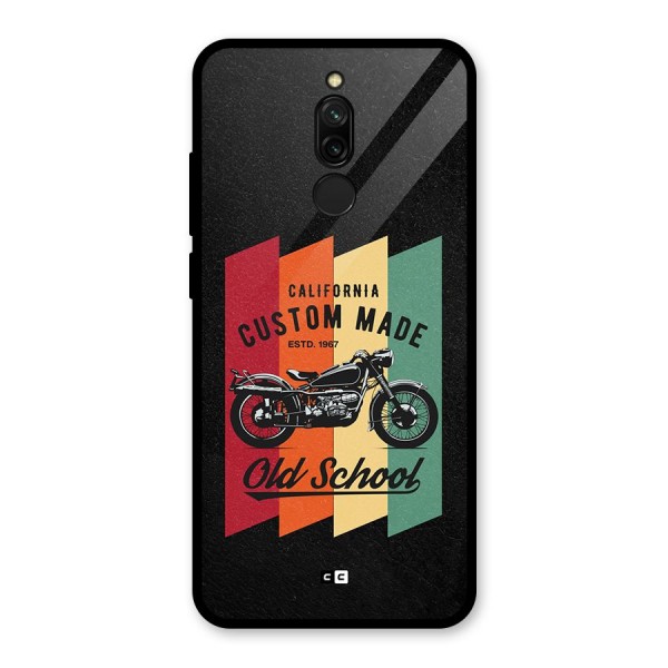 Old School Bike Glass Back Case for Redmi 8