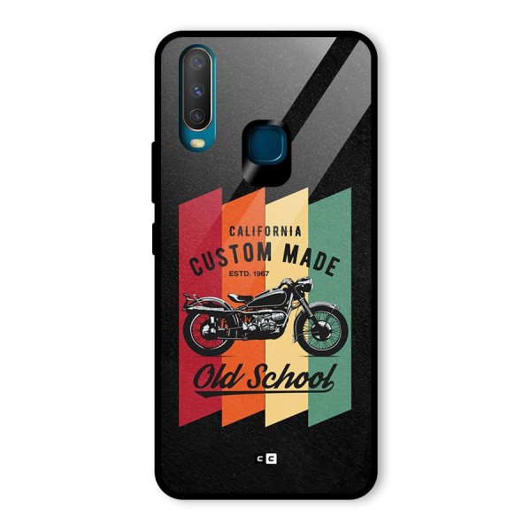 Old School Bike Glass Back Case for Vivo Y12