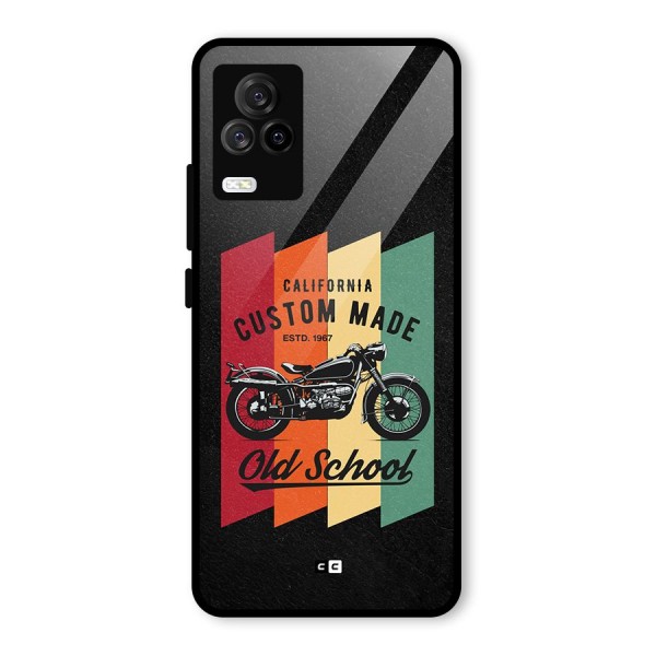 Old School Bike Glass Back Case for Vivo iQOO 7 Legend 5G