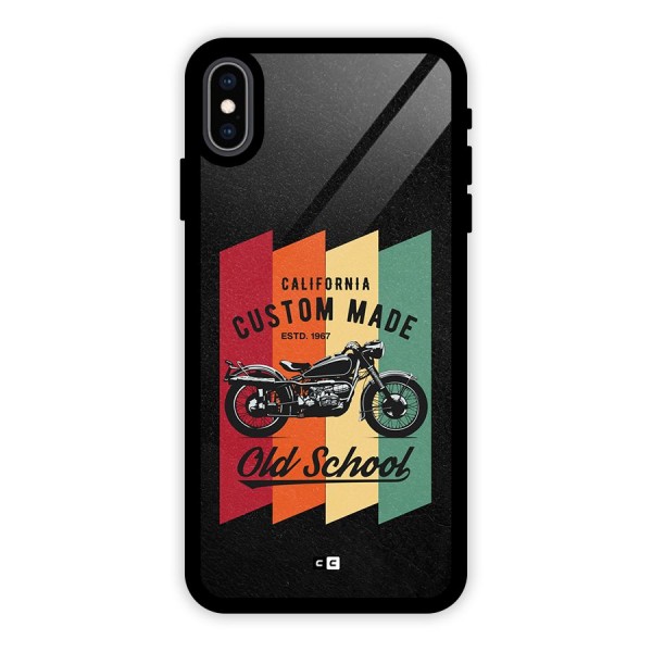 Old School Bike Glass Back Case for iPhone XS Max