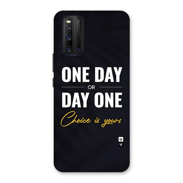 One Day or Day One Glass Back Case for Vivo iQOO 3