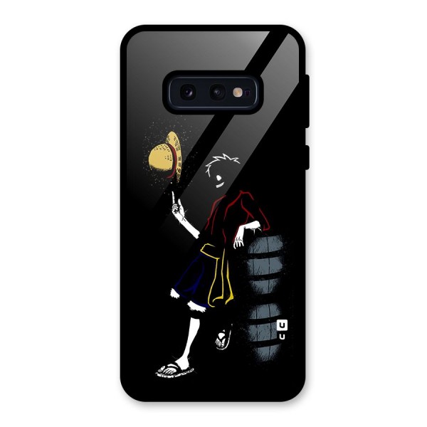 One Piece Luffy Style Glass Back Case for Galaxy S10e