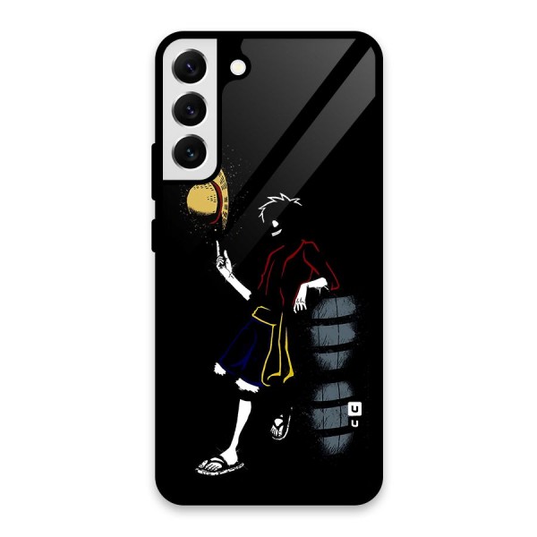 One Piece Luffy Style Glass Back Case for Galaxy S22 Plus 5G
