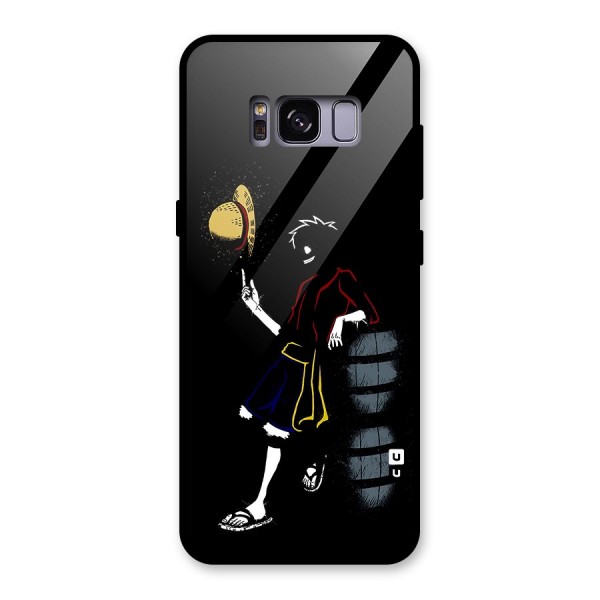 One Piece Luffy Style Glass Back Case for Galaxy S8