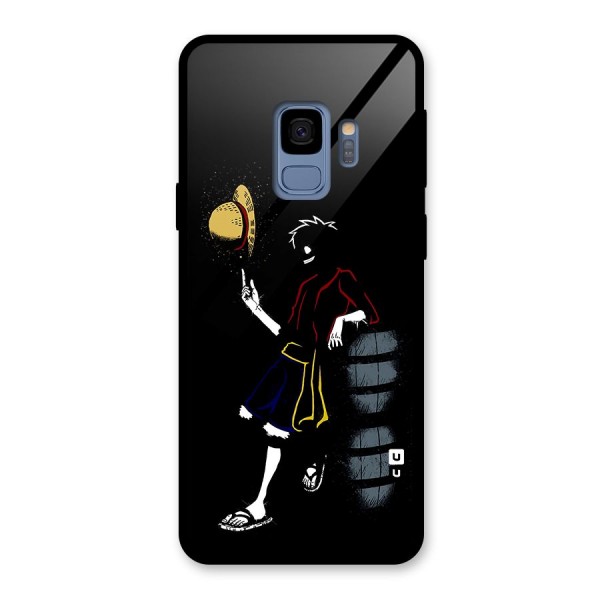 One Piece Luffy Style Glass Back Case for Galaxy S9
