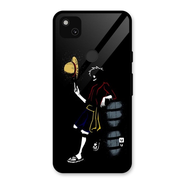 One Piece Luffy Style Glass Back Case for Google Pixel 4a