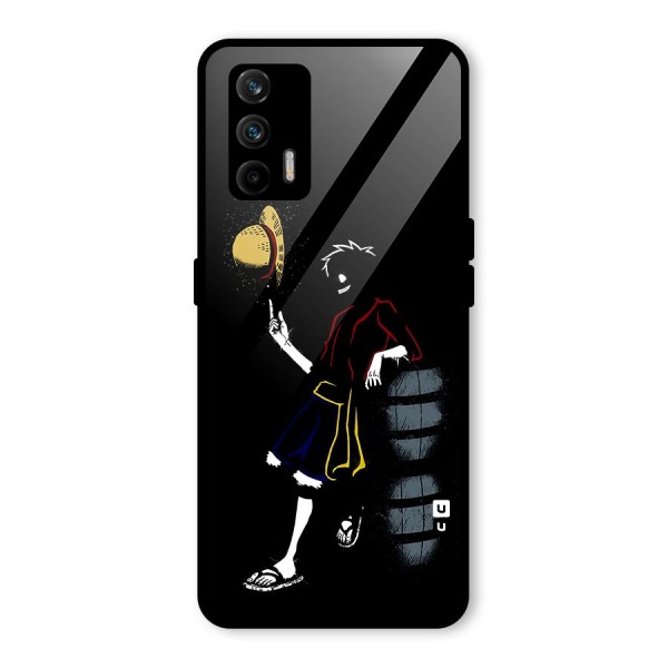 One Piece Luffy Style Glass Back Case for Realme X7 Max