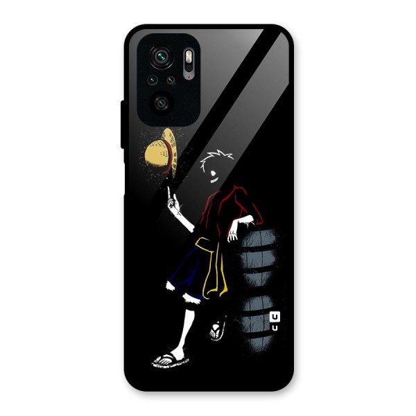 One Piece Luffy Style Glass Back Case for Redmi Note 10
