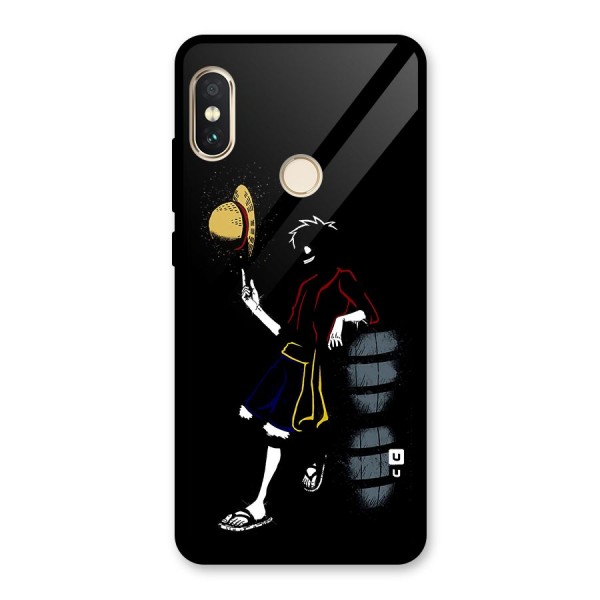 One Piece Luffy Style Glass Back Case for Redmi Note 5 Pro