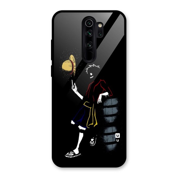 One Piece Luffy Style Glass Back Case for Redmi Note 8 Pro