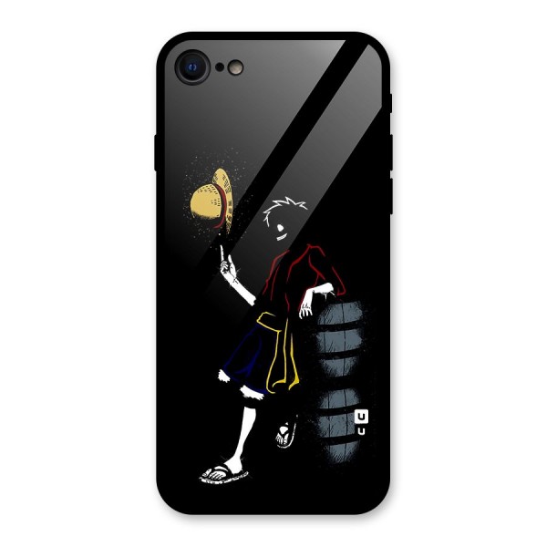 One Piece Luffy Style Glass Back Case for iPhone 8