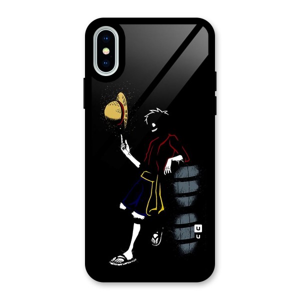 One Piece Luffy Style Glass Back Case for iPhone X