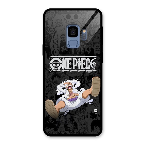 One Piece Manga Laughing Glass Back Case for Galaxy S9