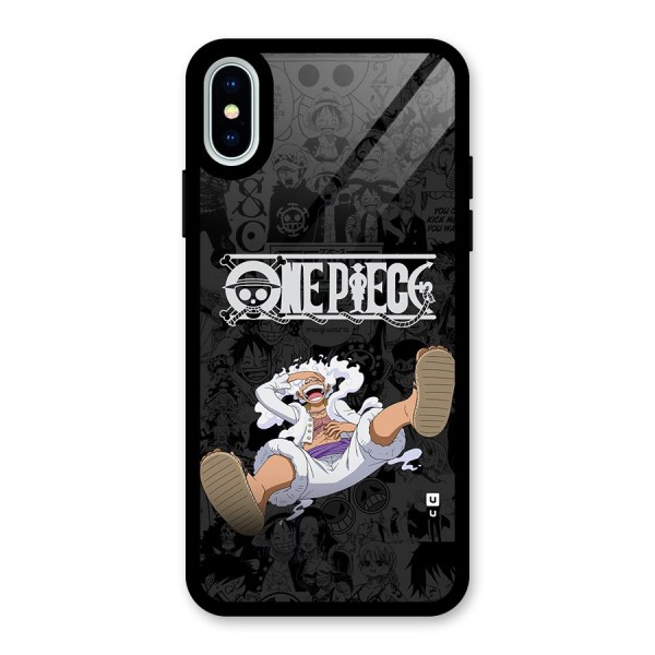 One Piece Manga Laughing Glass Back Case for iPhone X