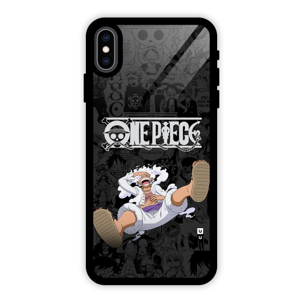 One Piece Manga Laughing Glass Back Case for iPhone XS Max