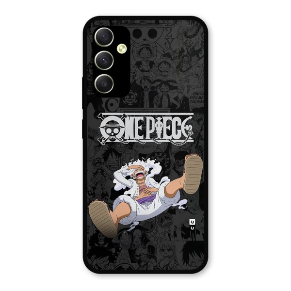One Piece Manga Laughing Metal Back Case for Galaxy A34