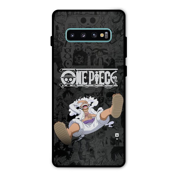 One Piece Manga Laughing Metal Back Case for Galaxy S10 Plus