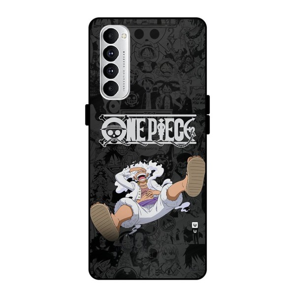 One Piece Manga Laughing Metal Back Case for Oppo Reno4 Pro