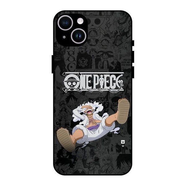 One Piece Manga Laughing Metal Back Case for iPhone 14 Plus
