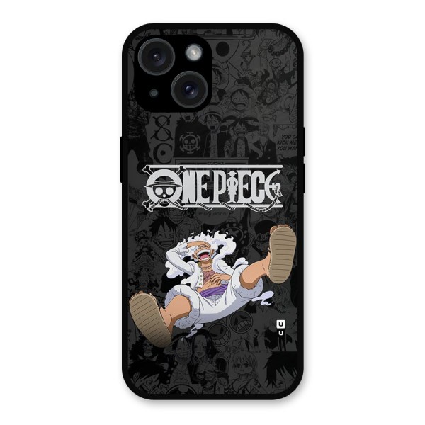 One Piece Manga Laughing Metal Back Case for iPhone 15