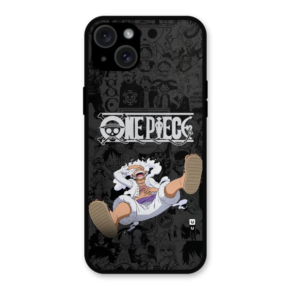 One Piece Manga Laughing Metal Back Case for iPhone 15 Plus