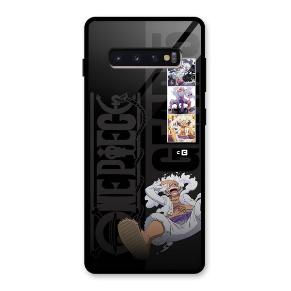One Piece Monkey D LUffy Gear 5 Glass Back Case for Galaxy S10 Plus