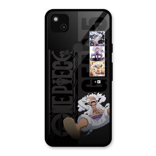 One Piece Monkey D LUffy Gear 5 Glass Back Case for Google Pixel 4a