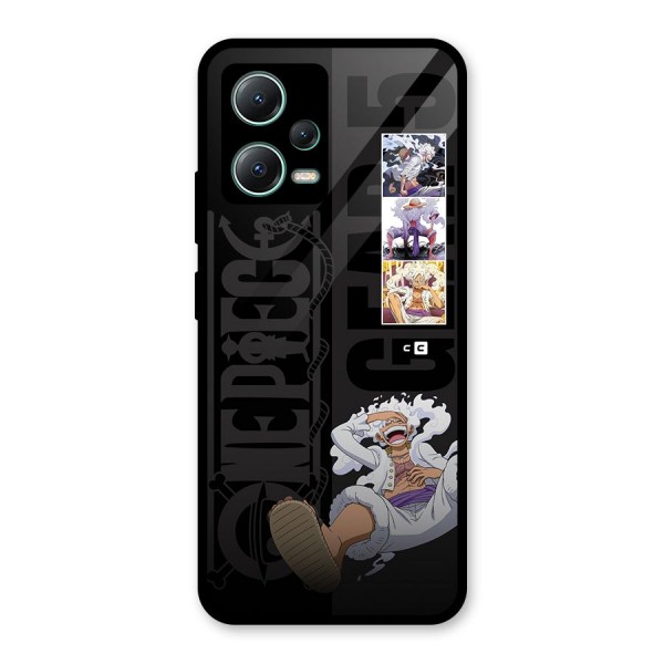 One Piece Monkey D LUffy Gear 5 Glass Back Case for Poco X5