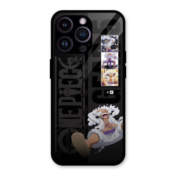 One Piece Monkey D LUffy Gear 5 Glass Back Case for iPhone 14 Pro Max